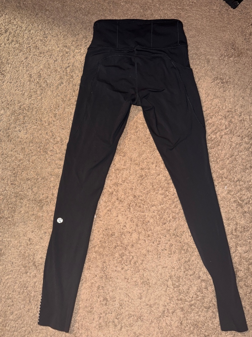 lululemon athletica Black High-Rise Active Leggings with Reflective Dots